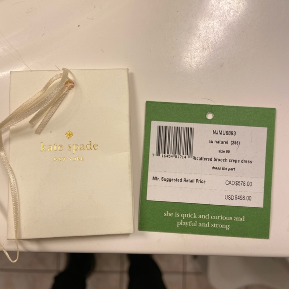 Kate Spade Scattered Brooch Crepe Dress size 00 - Picture 6 of 6